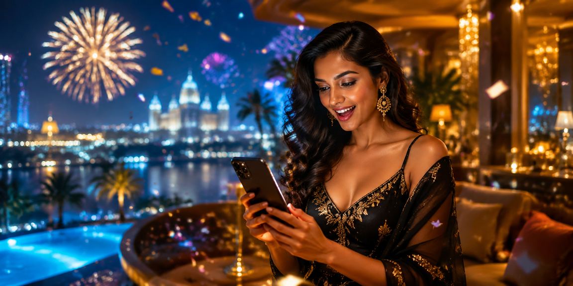 Mobile casino gameplay with blue gold theme