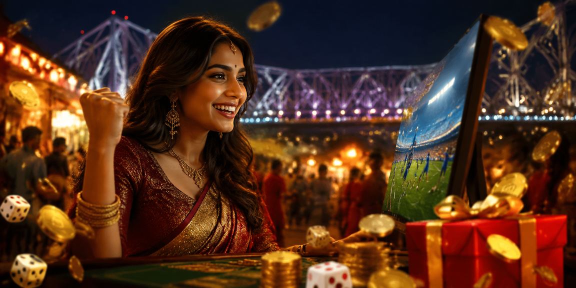 Night market scene in Kolkata with players accessing t900 mobile payments