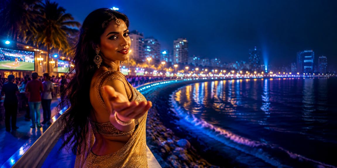Evening entertainment and mobile betting payments at Mumbai Marine Drive